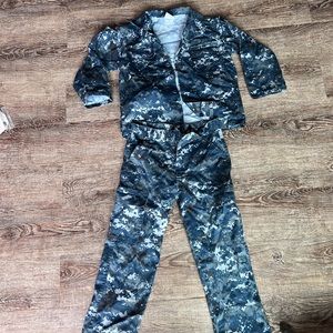 Youth ACU digital navy camo for airsoft, paintball or costume size 8